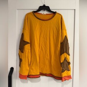 Blue Velvet Orange and Brown Sweatshirt size M